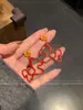 Pendientes Colgantes de Caballo con Carácter de Fortuna de Goteo de Aceite de Aguja Plateada, Estilo Retro de Moda, Pendientes de Gama Alta de Nicho al por Mayor para Mujeres