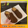 Sapatos Birkenstock com Salto Escondido, Bico Fechado e Design Meia-Calça para Mulheres, Novo Estilo Retrô Verão 2026, Sapatos Birkenstock Meia-Calça Slip-On Fáceis de Calçar