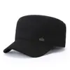 Gorra de Invierno para Hombre con Forro de Felpa Espesa de Copa Plana para Deportes al Aire Libre, Protección Cálida para los Oídos, Gorra de Pico de Pato, Sencilla Versátil Casual de Algodón