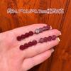 Accesorios de mano con carácter Ruyi Ping An Fu de arena de oro púrpura natural de alto contenido, accesorios rectangulares dispersos a mano de cinabrio, pulsera para usar
