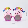 Gafas de Feliz Cumpleaños de Xiaohongshu, Decoración Popular para Pasteles, Accesorios Divertidos para Fotos de Pasteles, Accesorios para Selfies