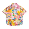 Camisas Florales de Comercio Exterior Transfronterizo, Manga Corta, Unisex, Estilo Pareja, Estilo Vacaciones en la Playa, Festival Songkran, Camisas Tailandesas, Chaquetas