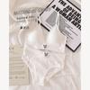 Moda Profundo V de Alta Gama Versátil Mochila de Belleza Calzones de Cadera con Almohadilla en el Pecho Algodón Acanalado Transpirable Set de Ropa Interior Push-Up