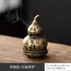 Pequeño Quemador de Incienso de Pera Xiangyun Nuevo Estilo Chino Aleación Pequeño Quemador de Incienso Portainciensos de Dragón y Fénix Quemador de Bobina de Incienso Pastillas de Aromaterapia