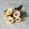 Flores Artificiales de Rosa, Flores Falsas, Decoración para el Hogar y Bodas, Arreglo Floral Artístico, DIY de Gama Alta, Elegante, Fabricante Mayorista de Bajo Precio