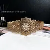 Decoración de Vestido de Novia Europeo y de Oriente Medio Transfronteriza Cinturón Metálico con Incrustaciones de Pedrería para Cintura de Boda de Mujer