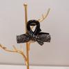 Nuevo Estilo Coreano 2024 Elegante Elegante Pinza de Agarre Pequeña con Lazo Totalmente de Diamante Exquisito Pinza para el Pelo de Medio Lazo que Combina con Todo de 4.5 cm