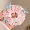 Scrunchie de Laço Estilo Coreano para Crianças Meninas, Elástico de Cabelo Fofo para Coques, Corda de Cabelo de Alta Elasticidade Acessório de Cabelo