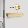Fechadura de porta minimalista ecológica para uso doméstico, maçaneta de porta interna de madeira de nogueira, magnética, silenciosa, universal para quarto e banheiro