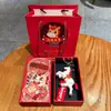 2026 Año del Caballo Mascota Caballo del Zodiaco Llavero Lindo Dibujo Animado Estilo Chino Colgante para Bolso Set Regalo Pequeño