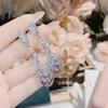 Pendientes Europeos y Americanos de Moda Chapados en Plata de Ley S925 con Serpiente de Diamante Incrustada para Mujer, Pulsera Personalizada Resistente de Moda Chapada en Oro con Circonita