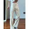 Calça moletom casual Cleanfit com padrão ondulado para homens, marca da moda de outono, calça de veludo cotelê de estilo relaxado, calça longa de perna larga e fluida