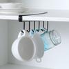 Armário de cabide de armazenamento sem pregos sem pregos de ferro forjado de cozinha Cabide de armazenamento multifuncional Guarda-roupa Gancho de linha sem costura Rack de acabamento