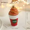 Adornos de Plástico Coloridos para Botellas de Bebida, Café y Vino, Decoraciones de Papá Noel y Árbol de Navidad, Suministros de Decoración para Crear Ambiente