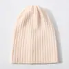 Estilo Novo Outono e Inverno Chapéus de Tricô Quentes e à Prova de Frio para Crianças, Homens e Mulheres Chapéus de Lã Chapéus de Tricô de Lã e Caxemira de Cor Pura