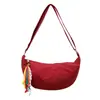 Bolsa de Ombro Transfronteiriça Estilosa Estilo Coreano para Estudantes Universitárias, Bolsa Estilo Dumpling com Design de Alta Estética, Bolsa Transversal