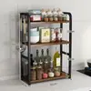 Estante de Almacenamiento de Especias para Cocina Mostrador Multicapa Estrecho Pequeño Botella Tarro de Condimentos Estante de Almacenamiento Universal sin Perforaciones