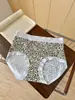 Panty de mujer con estampado de leopardo retro de seda helada, transpirable, entrepierna de algodón puro, cintura media, sin costuras, cómodo, bordes sin enrollar, ropa interior de mujer sin marcas