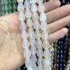 Gotas de água de pedra natural contas soltas Ágata de cristal furo reto gotículas de água lisa diy hairpin acessórios para cabelo produtos semi-acabados atacado