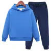 Outono 2025 Algodão Esportivo Pequeno Médio Grande Crianças Meninos Meninas Esportivo Jardim de Infância Conjunto de Duas Peças com Calça com Punho em Estoque Tendência