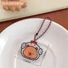 Pingente fofo de urso japonês com pingente para bolsa escolar, joia, pingente para meninas, bolsa da moda, chaveiro com pingente de dupla face
