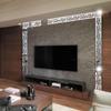 JM381 tridimensional acrílico espelho cintura adesivos rodapé TV fundo adesivos de parede decorativos