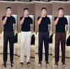 Pantalones Casuales de Seda Helada Estilo Nuevo de Verano, Suaves, Resistentes al Desgaste, de Secado Rápido, Alta Elasticidad, Transpirables, Pantalones Largos para Hombre, Pantalones de Lino