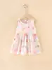 Vestido chaleco de princesa para niños grandes y niñas vestido de seda de algodón vestido de verano de estilo occidental de seda de algodón para niñas nuevo para niños coreanos