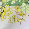 Colección de Accesorios Llavero Frijol Pin Adornos Colgantes Set Completo Paquete de Materiales diy Anillas de Resorte Argollas Abiertas Dijes para Bolsos