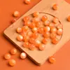 Acessórios de Miçangas Artesanais, Miçangas Redondas Coloridas Olho de Gato Imitação, Miçangas Soltas de Resina Glitter com Furo Reto, Materiais para Pulseira de Joias DIY