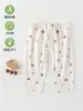 Pantalones finos de verano anti-mosquitos, algodón puro, Clase A, absorbentes de sudor, con entrepierna abierta para bebés niños, pantalones holgados para casa, largo 7/8