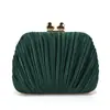 Bolso de Noche Satinado Plegado de Alta Gama Estilo Nuevo para Mujer, Bolso con Forma de Concha de Lujo Ligero Estilo Francés, Bolso de Mano de Banquete con Diseño de Nicho