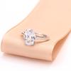 Anillo clásico de alta gama con diamantes de imitación ovalados simples, tamaño ajustable, chapado en oro, anillo de compromiso para propuesta, joyería de mano para mujer