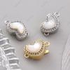 Hebilla de lingote para collar de perlas Love Fat White, accesorios de bricolaje hechos a mano, hebilla de conexión de bobina, barra de inserción de pulsera, hebilla de prensa