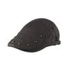 Gorra de repartidor retro con remaches estilo coreano para mujer 2024 nueva primavera y otoño boina de ocio parasol lengua de pato gorra hacia adelante para hombre