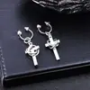 Pendientes Cruzados Retorcidos Transfronterizos para Hombre, Acero de Titanio, No se Desvanecen, Pendientes de Gama Alta de Nicho, Joyería de Moda para Mujer