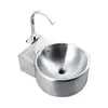 Lavabo de Pedestal de Acero Inoxidable 304/316, Lavabo de Pared para Parques, Estaciones de Tren de Alta Velocidad y Hoteles, Lavabo Cepillado y Resistente al Desgaste