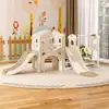 Juguete combinado 2 en 1 para niños, resbaladilla y columpio para casa, interior y exterior, para niños pequeños de 3 a 9 años