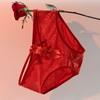 Ropa Interior Sexy de Chica con Corte de Lazo Baja Cintura Pura Lustre Tentación Encaje Levantamiento de Cadera Encaje Francés Bragas para Mujer