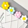 Decoración de pastel de flores enchufe bola tridimensional bola de algodón de colores arreglo de tarjeta de girasol mesa de postres de repostería de cumpleaños