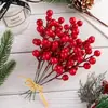 Decoração de Natal presentes Enfeites para pendurar na árvore de Natal acessórios Acessórios de Natal Frutas de Natal DIY Frutas vermelhas Cordão de frutas vermelhas