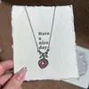 Colar de coração para menina Funfan, design moderno e único, corrente de clavícula da moda, em formato de coração, estilo estudante, versátil e chique