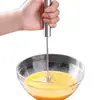 Batedor de Ovos Semi-Automático para Uso Doméstico, Batedor de Ovos e Creme de Aço Inoxidável para Panificação, Batedor de Ovos, Mixer Manual