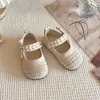 Zapatos Tejidos para Niños 2026 Otoño Nuevos Zapatos Casuales Antideslizantes de Suela Suave para Niñas Zapatos de Cuero de Moda para Niñas Pequeñas