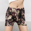 Calça de Três Pontos de Verão Leggings Femininas Roupa Externa Fina Calças de Segurança Calças Femininas Estampadas Macias Slim Fit Emagrecedoras Grande Elástico