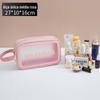 Pu Bolsa de cosméticos transparente ins estilo viagem grande capacidade fosco banho à prova d'água bolsa de higiene portátil armazenamento bolsa de cosméticos