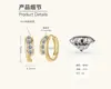 Comercio Exterior Al por Mayor Pendientes Personalizados para Hombre y Mujer Plata de Ley S925 Color D Pendientes de Moissanita Diseño Geométrico Estilo Elegante y Sencillo