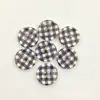 Botões Decorativos de Madeira Xadrez/Registro com Borda Fina 20mm/15mm