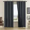 Cortinas Pretas Completamente Blackout de Comércio Exterior para Sala de Estar e Quarto, Toque de Luxo, Tecido Blackout Sem Furos, Cortinas Blackout Prontas Espessadas