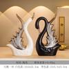 Atacado de estilo europeu de cerâmica cisne decoração artesanato par sala de estar armário de tv armário de vinho decorações para casa presente de casamento
